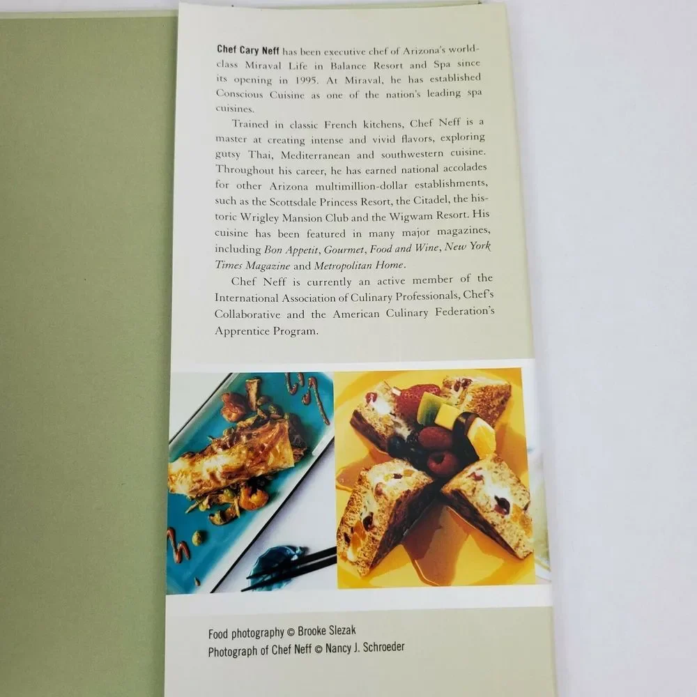 Signed 2005 Conscious‎ Cuisine Cary Neff Cookbook Healthy Cooking